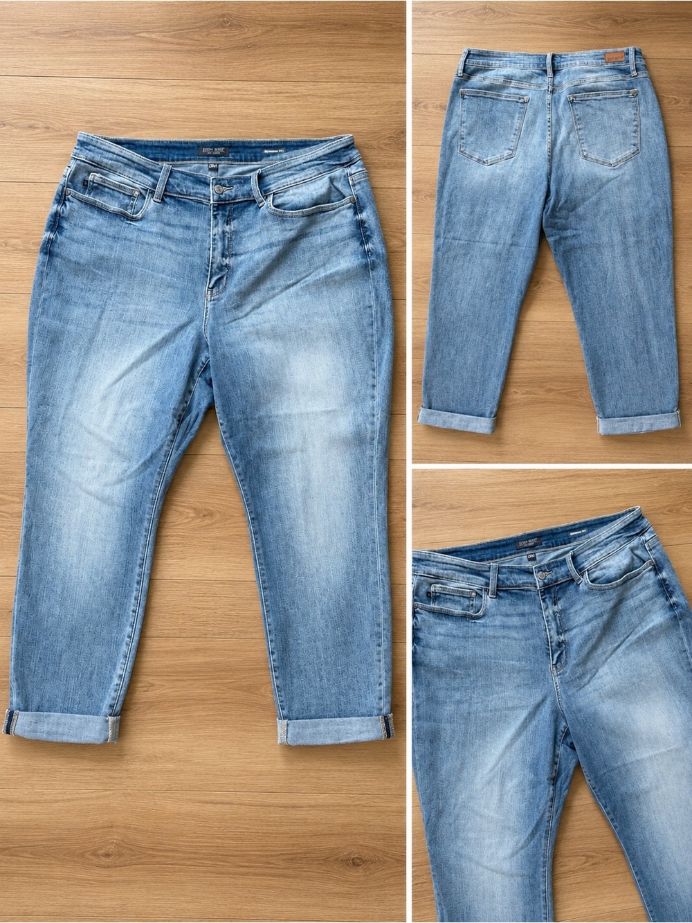 Judy Blue Light Blue Cropped Boyfriend Jeans
